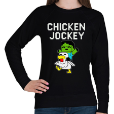 PRINTFASHION Minecraft- chicken jockey - Női pulóver - Fekete női pulóver, kardigán