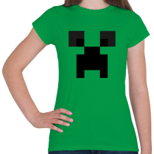 PRINTFASHION Minecraft creeper - Női póló - Zöld női póló