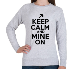 PRINTFASHION Minecraft - Csak nyugi és bányássz! - Női pulóver - Sport szürke