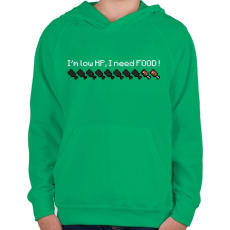 PRINTFASHION Minecraft életerő - Gyerek kapucnis pulóver - Zöld