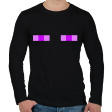 PRINTFASHION Minecraft enderman - Férfi hosszú ujjú póló - Fekete férfi póló
