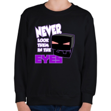 PRINTFASHION Minecraft - Enderman szem - Gyerek pulóver - Fekete gyerek pulóver, kardigán