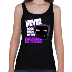 PRINTFASHION Minecraft - Enderman szem - Női atléta - Fekete