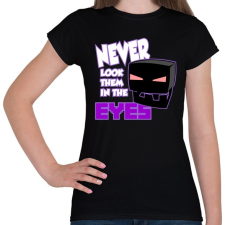 PRINTFASHION Minecraft - Enderman szem - Női póló - Fekete női póló