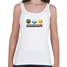 PRINTFASHION Minecraft felirat - Női atléta - Fehér