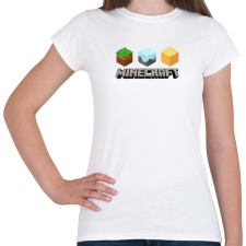 PRINTFASHION Minecraft felirat - Női póló - Fehér női póló