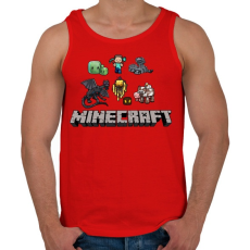 PRINTFASHION Minecraft - Férfi atléta - Piros