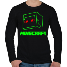 PRINTFASHION Minecraft - Férfi hosszú ujjú póló - Fekete férfi póló