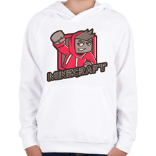 PRINTFASHION MINECRAFT - Gyerek kapucnis pulóver - Fehér gyerek pulóver, kardigán