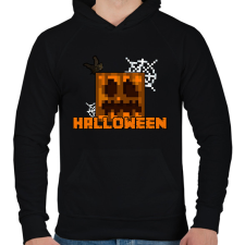PRINTFASHION minecraft halloween - Férfi kapucnis pulóver - Fekete férfi pulóver, kardigán