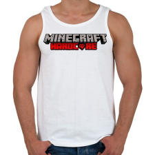 PRINTFASHION Minecraft Hardcore - Férfi atléta - Fehér atléta, trikó