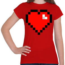 PRINTFASHION Minecraft Hearth - Női póló - Piros