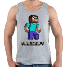 PRINTFASHION Minecraft - Herobrine - Férfi atléta - Sport szürke