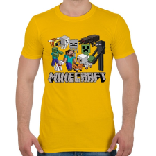 PRINTFASHION Minecraft karakterek - Férfi póló - Sárga férfi póló