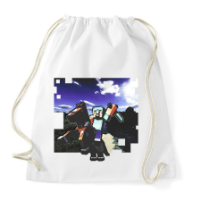 PRINTFASHION minecraft ló (képregény stílus) - Sportzsák, Tornazsák - Fehér tornazsák