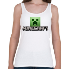 PRINTFASHION Minecraft - Női atléta - Fehér női trikó
