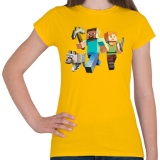 PRINTFASHION Minecraft - Női póló - Sárga női póló