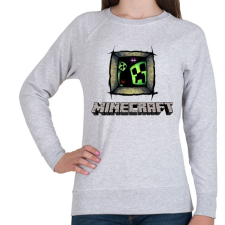 PRINTFASHION Minecraft - Női pulóver - Sport szürke női pulóver, kardigán