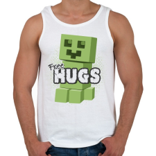 PRINTFASHION Minecraft ölelés - Férfi atléta - Fehér atléta, trikó