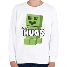 PRINTFASHION Minecraft ölelés - Gyerek pulóver - Fehér