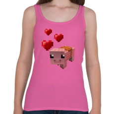 PRINTFASHION Minecraft pig love - Női atléta - Rózsaszín