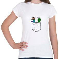 PRINTFASHION Minecraft Pocket - Női póló - Fehér