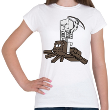 PRINTFASHION Minecraft pók lovagló - Női póló - Fehér női póló