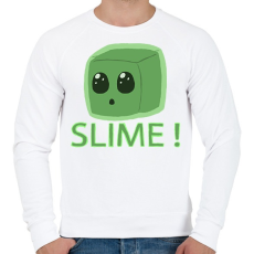 PRINTFASHION Minecraft Slime - Férfi pulóver - Fehér
