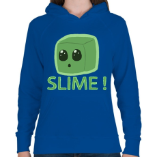 PRINTFASHION Minecraft Slime - Női kapucnis pulóver - Királykék