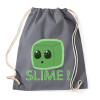 PRINTFASHION Minecraft Slime - Sportzsák, Tornazsák - Grafitszürke