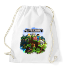PRINTFASHION Minecraft - Sportzsák, Tornazsák - Fehér tornazsák