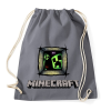 PRINTFASHION Minecraft - Sportzsák, Tornazsák - Grafitszürke