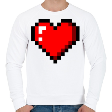 PRINTFASHION Minecraft szív - Férfi pulóver - Fehér férfi pulóver, kardigán