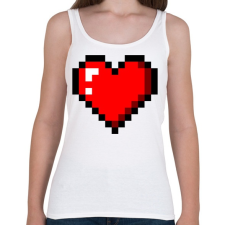 PRINTFASHION Minecraft szív - Női atléta - Fehér női trikó
