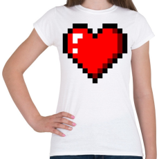 PRINTFASHION Minecraft szív - Női póló - Fehér