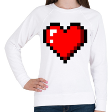 PRINTFASHION Minecraft szív - Női pulóver - Fehér női pulóver, kardigán