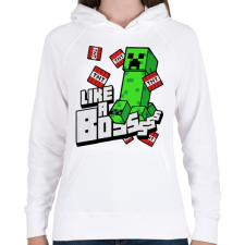 PRINTFASHION Minecraft TNT - Női kapucnis pulóver - Fehér női pulóver, kardigán