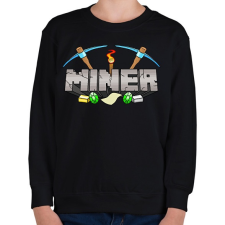 PRINTFASHION Miner - Gyerek pulóver - Fekete gyerek pulóver, kardigán