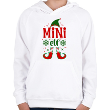 PRINTFASHION Mini elf - Gyerek kapucnis pulóver - Fehér gyerek pulóver, kardigán