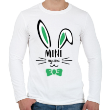 PRINTFASHION Mini nyuszi - fiú - Férfi hosszú ujjú póló - Fehér férfi póló