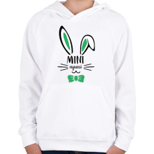 PRINTFASHION Mini nyuszi - fiú - Gyerek kapucnis pulóver - Fehér gyerek pulóver, kardigán