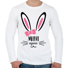 PRINTFASHION Mini nyuszi - lány - Férfi hosszú ujjú póló - Fehér férfi póló