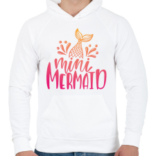 PRINTFASHION Mini sellő - Férfi kapucnis pulóver - Fehér férfi pulóver, kardigán