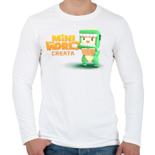 PRINTFASHION mini world - Férfi hosszú ujjú póló - Fehér férfi póló