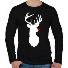 PRINTFASHION Minimal Rudolf - Férfi hosszú ujjú póló - Fekete