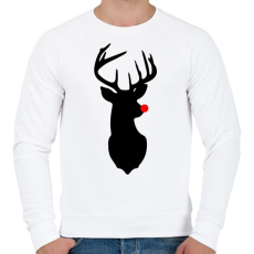 PRINTFASHION Minimal Rudolf - Férfi pulóver - Fehér