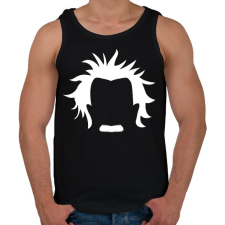 PRINTFASHION Minimalista Einstein - Férfi atléta - Fekete atléta, trikó
