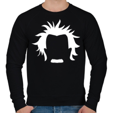 PRINTFASHION Minimalista Einstein - Férfi pulóver - Fekete