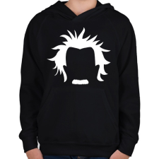 PRINTFASHION Minimalista Einstein - Gyerek kapucnis pulóver - Fekete gyerek pulóver, kardigán