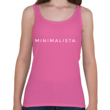 PRINTFASHION Minimalista, fehér - Női atléta - Rózsaszín női trikó